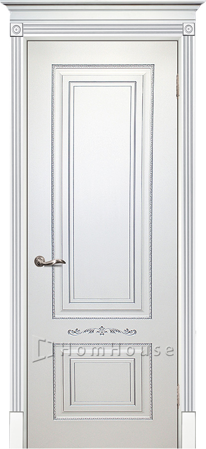 Дверь Смальта 04 Белый серебро